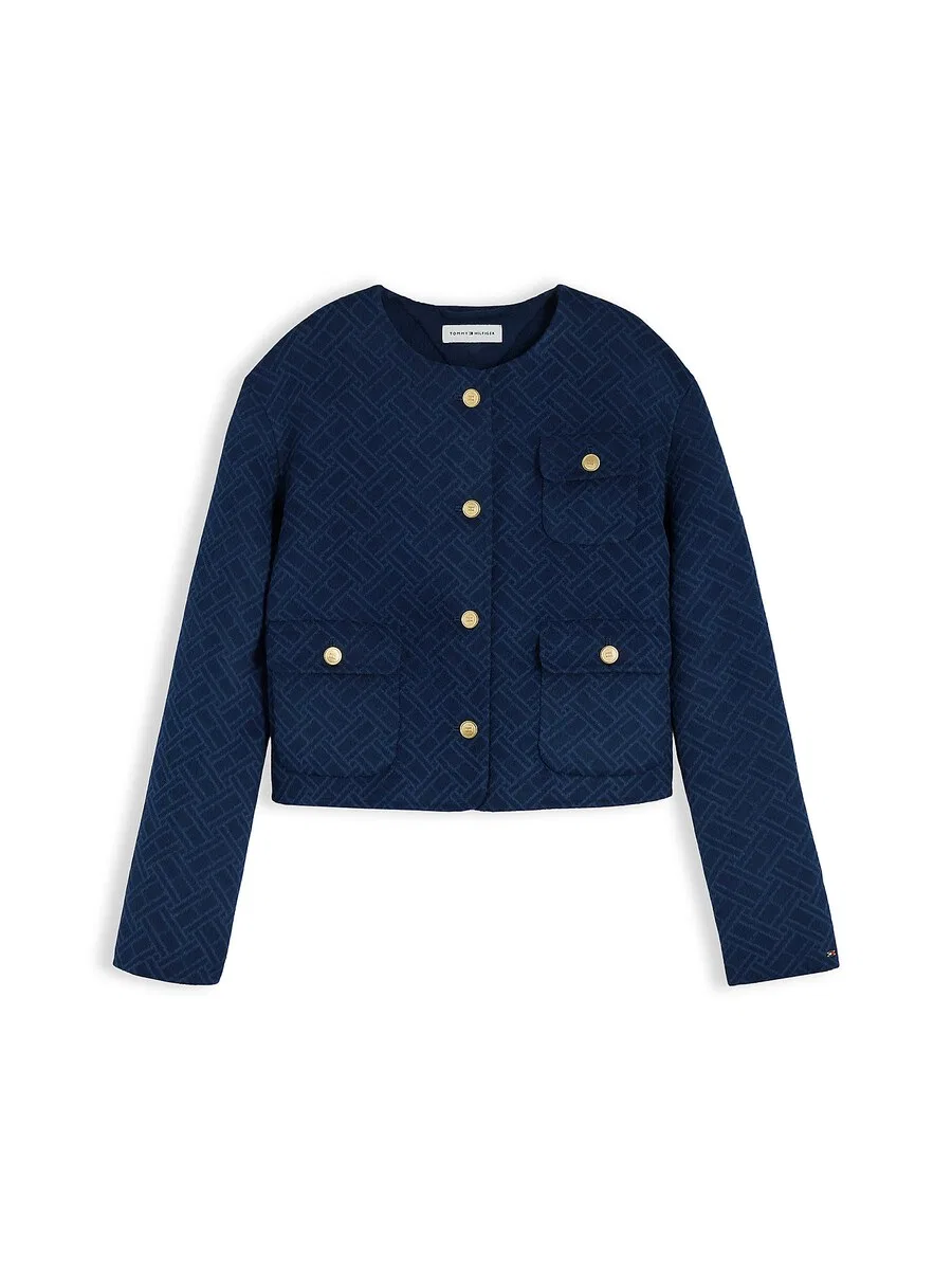 Куртка TOMMY HILFIGER межсезонья, синий, темно-синий