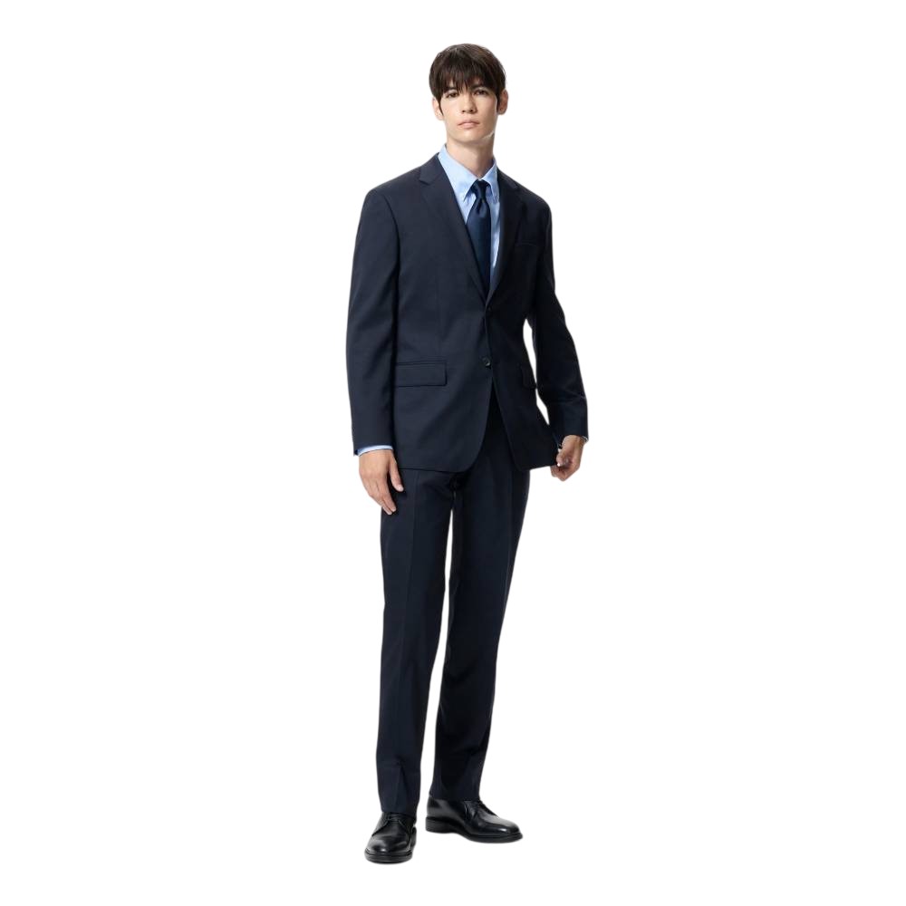 Брюки Uniqlo Stretch Wool, 69 темно-синий
