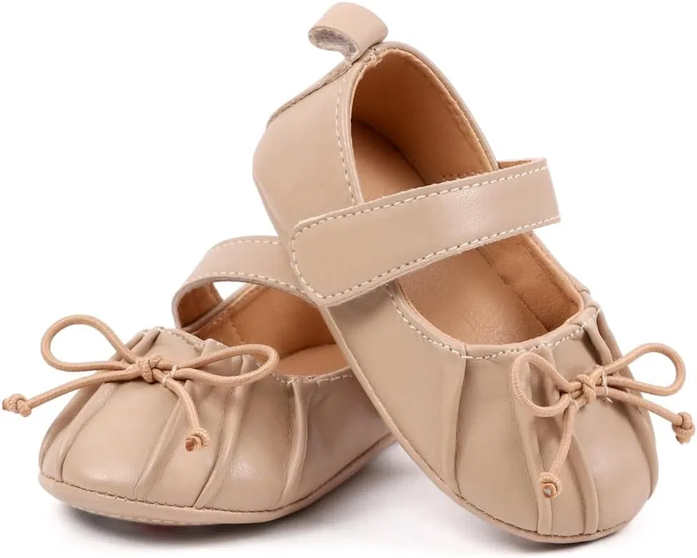 Детские туфли Мэри Джейн для девочек Purepips, Khaki — фото 4