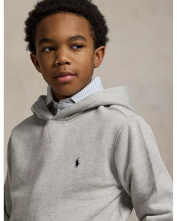 Детская толстовка для мальчиков с вышивкой Ralph Lauren, Grey Heather — фото 2