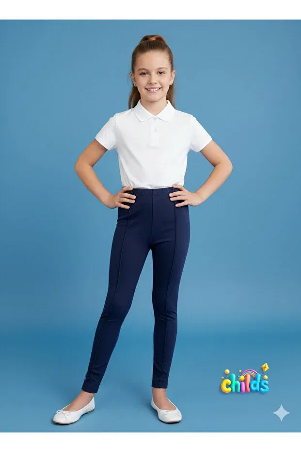 Детские леггинсы для девочек скинни Childs, Navy Blue — фото 3
