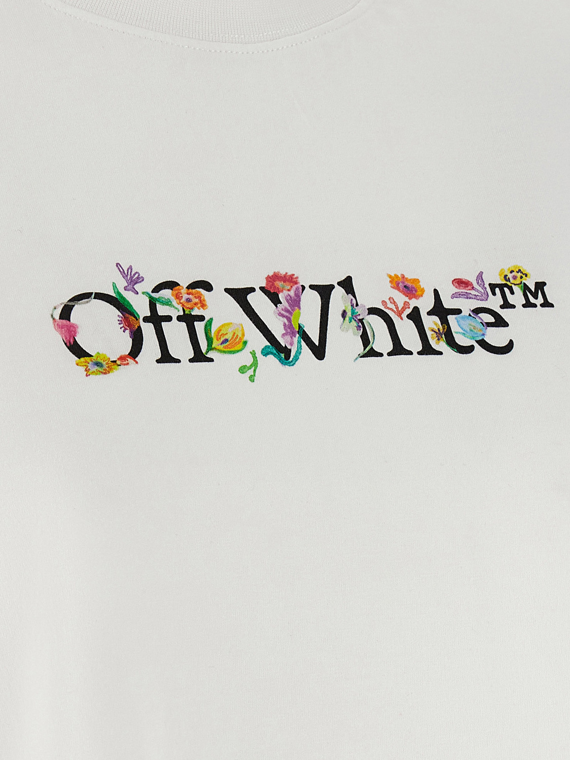 Футболка «Книжная светящаяся цветок» OFF-WHITE, белый — фото 4