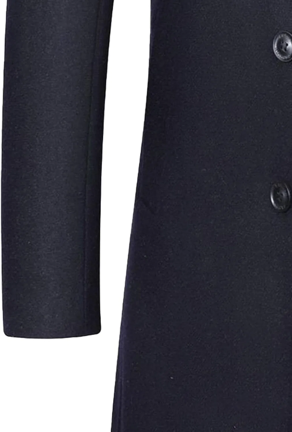 Мужское пальто из шерстяной смеси, однобортное, Slim Fit, синий — фото 4