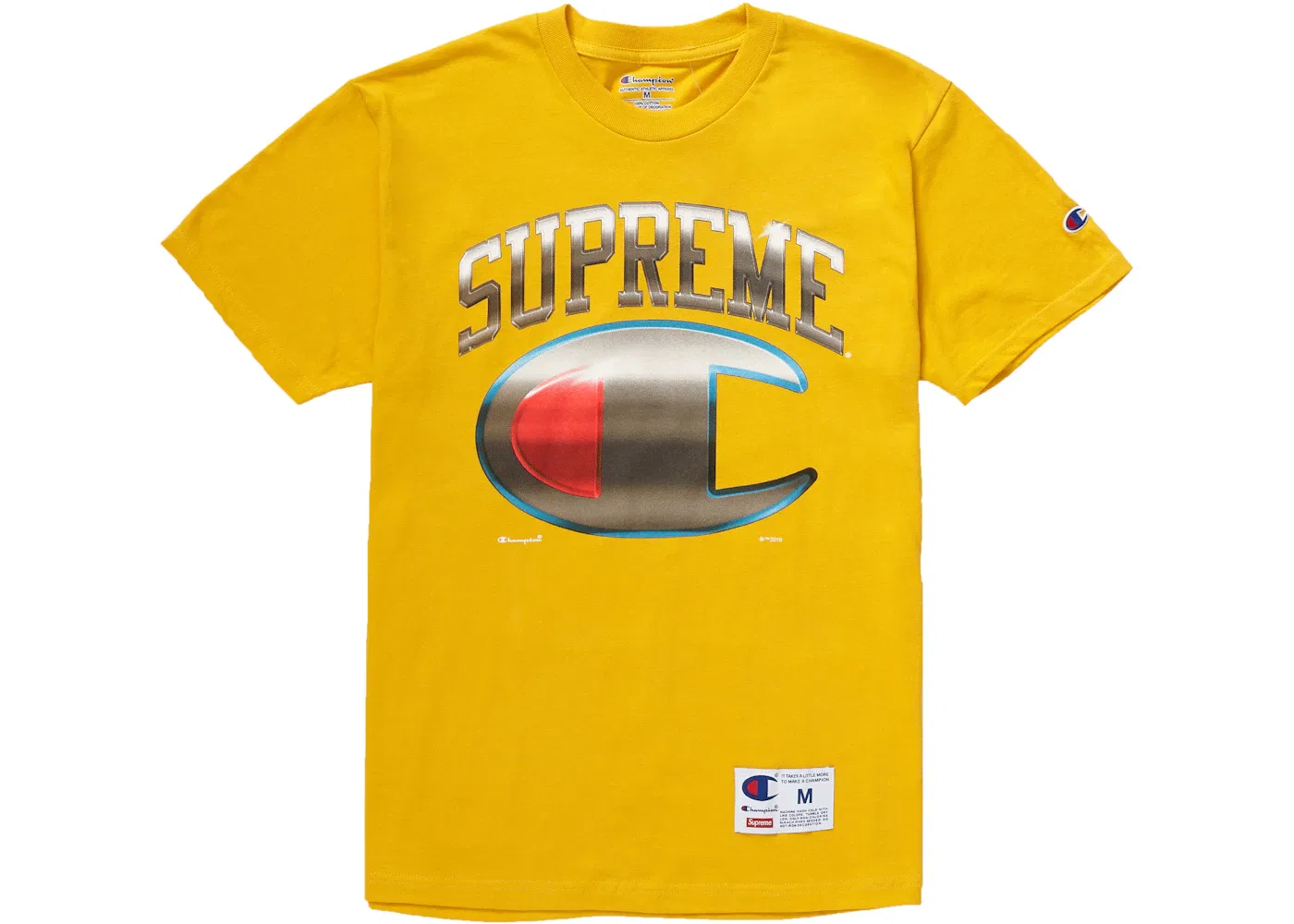 Мужская футболка с принтом Supreme Champion Chrome S/S Top, Gold