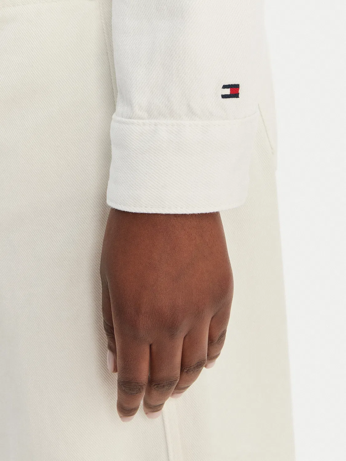 Женская джинсовая куртка стандартного кроя Lady Tommy Hilfiger, белый — фото 4
