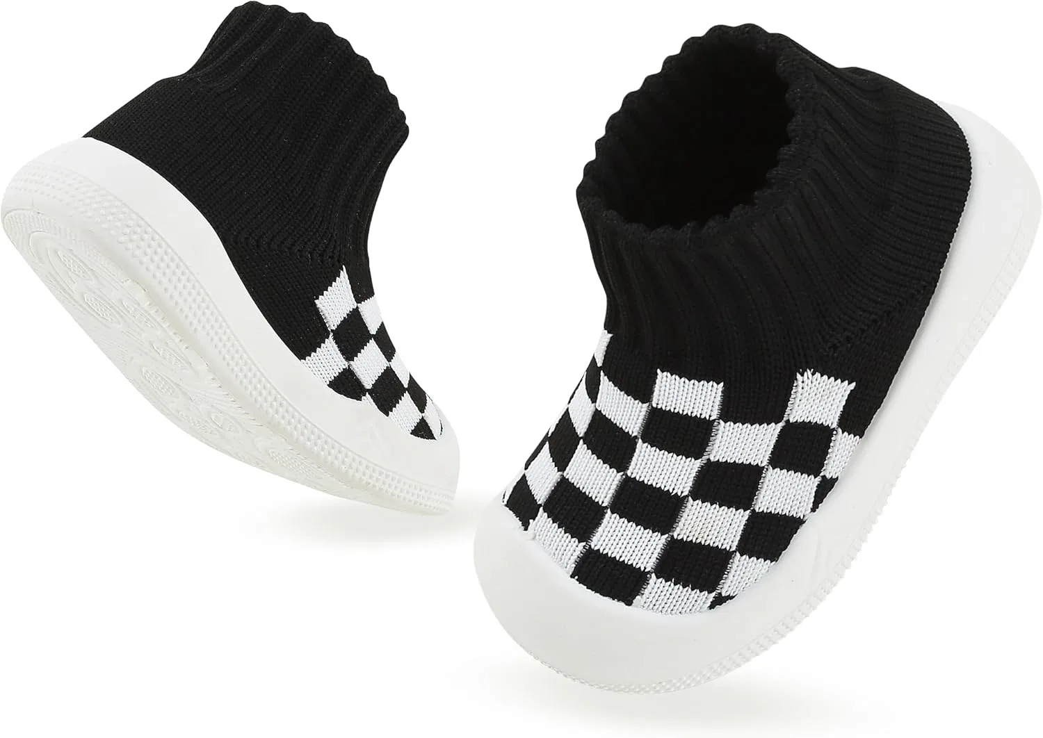 Детские дышащие нескользящие кроссовки для первых шагов Rayayot, Plaid Black