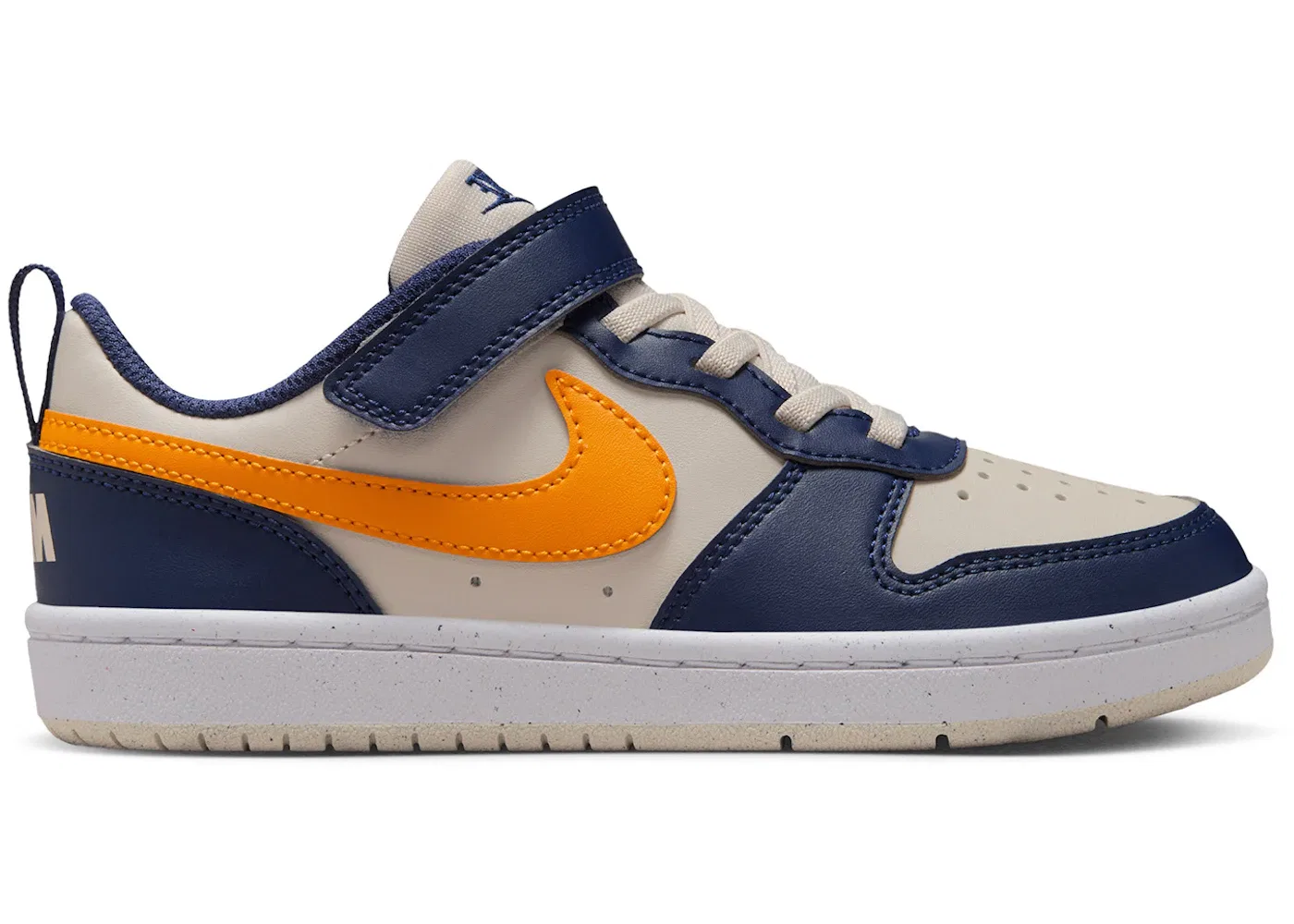 Детские кроссовки Lifestyle Nike Court Borough Low Recraft, Light Orewood Brown Midnight Navy White Orange Peel