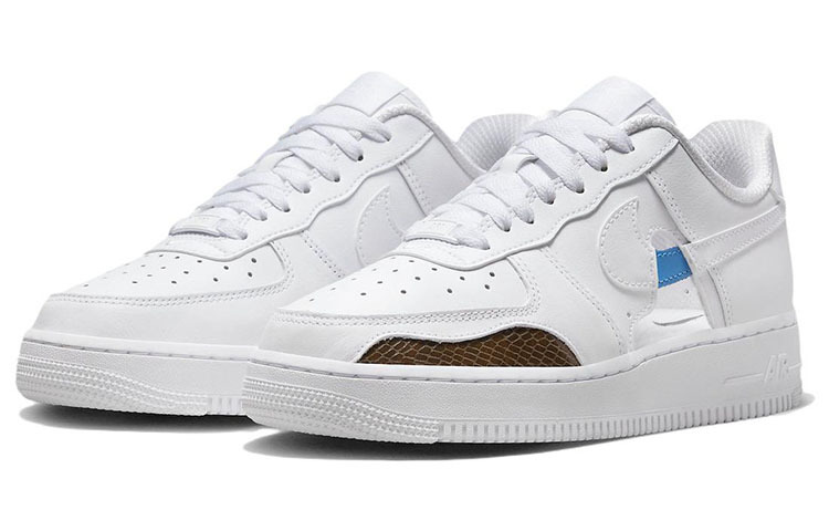 Кроссовки Nike Air Force 1 Low '07 с вырезами, белый — фото 3