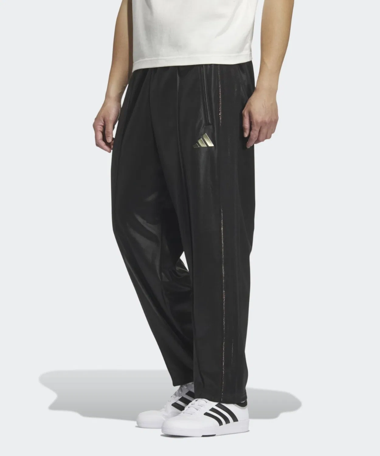 Мужские спортивные штаны с металлическим принтом Stadium Gold Adidas, Black