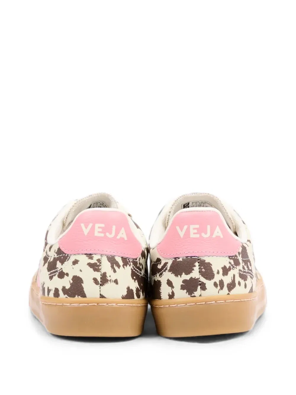 Кроссовки Volley из кожи с коровьим принтом Veja Kids, бежевый — фото 2