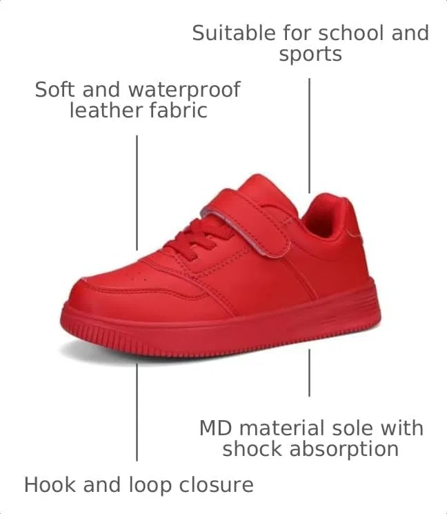 Детские кроссовки из кожи с принтом DSWED, Leather Wear-Red — фото 3