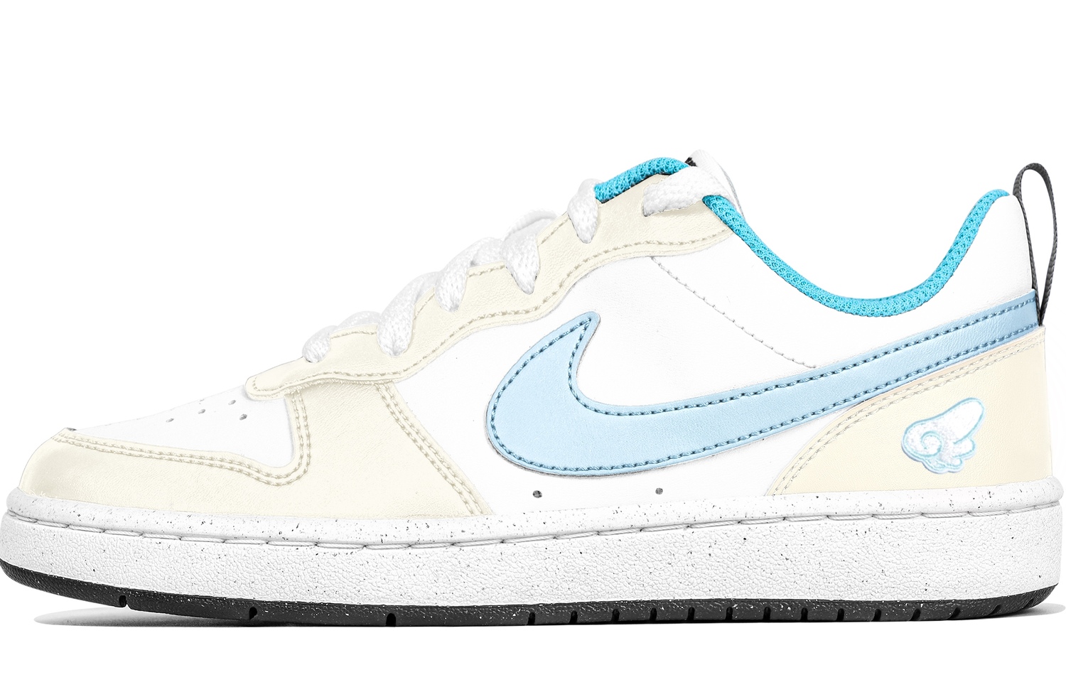 

Nike Court Borough с амортизацией, износостойкие низкие детские скейтбординговые туфли light yellow для подростков