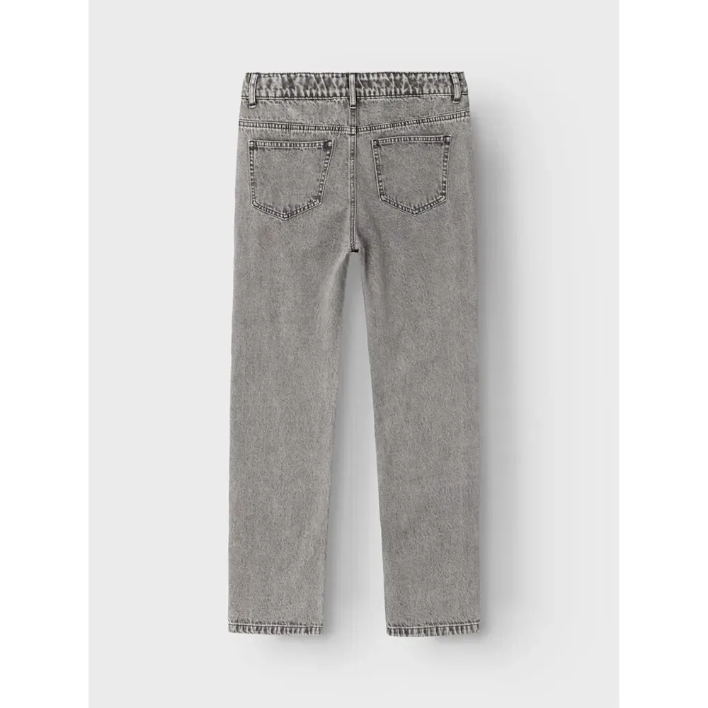 Детские джинсы для девочек с высокой посадкой Kizza Mom LMTD Name it, Grey — фото 3