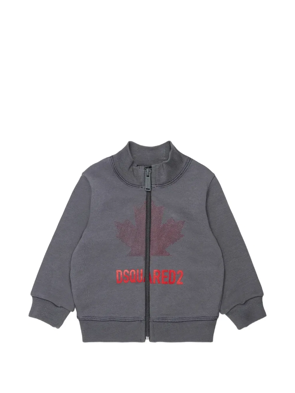 Толстовка на молнии с логотипом Dsquared2 Kids, серый