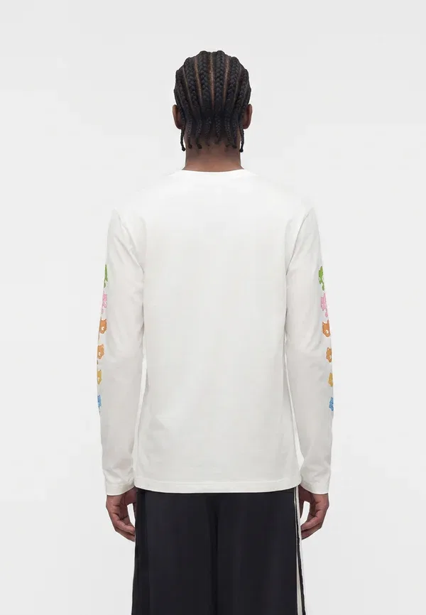 Футболка унисекс с длинными рукавами и изображением мишки Care Bear Adidas Originals, белый — фото 3