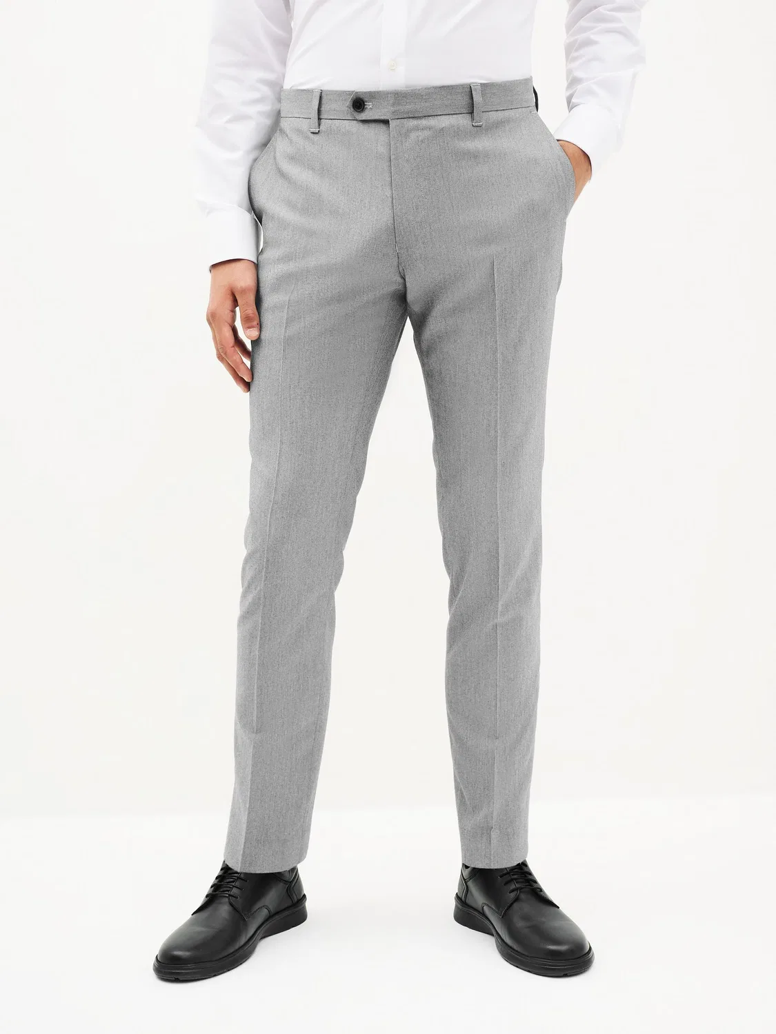 Брюки классические Skinny Fit Next, светло-серые