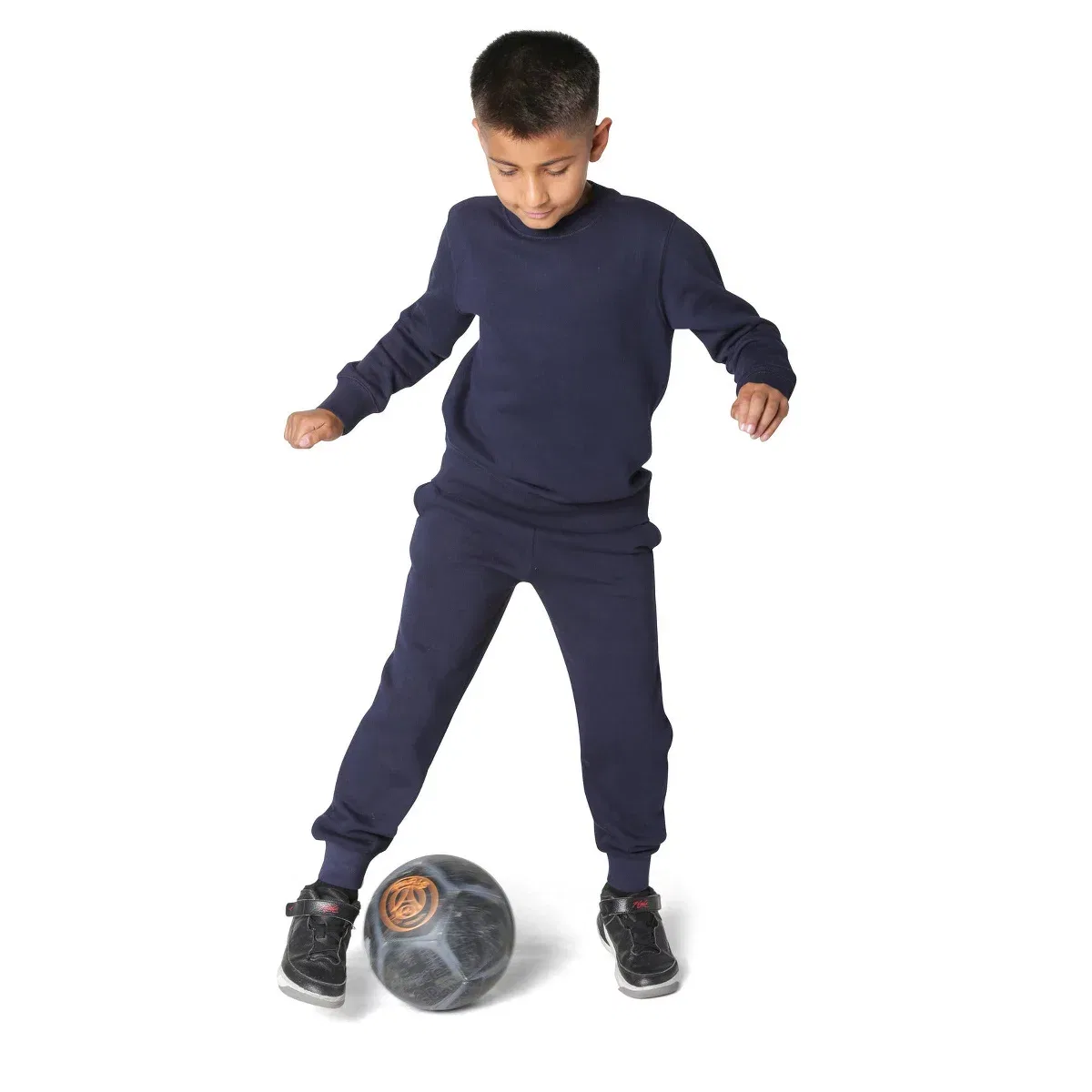 Детские спортивные штаны из флиса с карманами Everyday Kids, Navy — фото 3