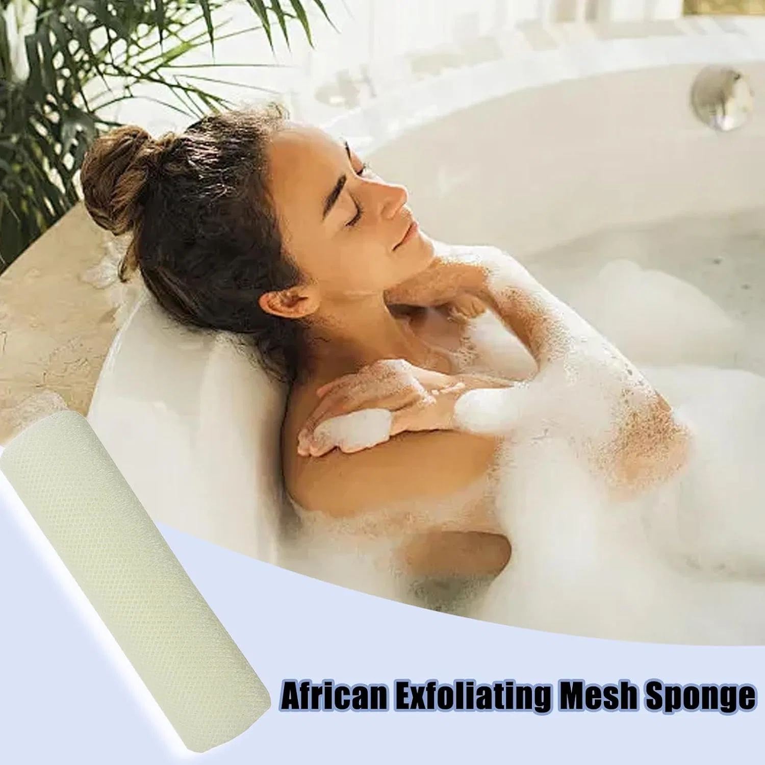 Мочалка для душа Mesh Back Scrubber, Generisch, 1 шт, Белый — фото 2