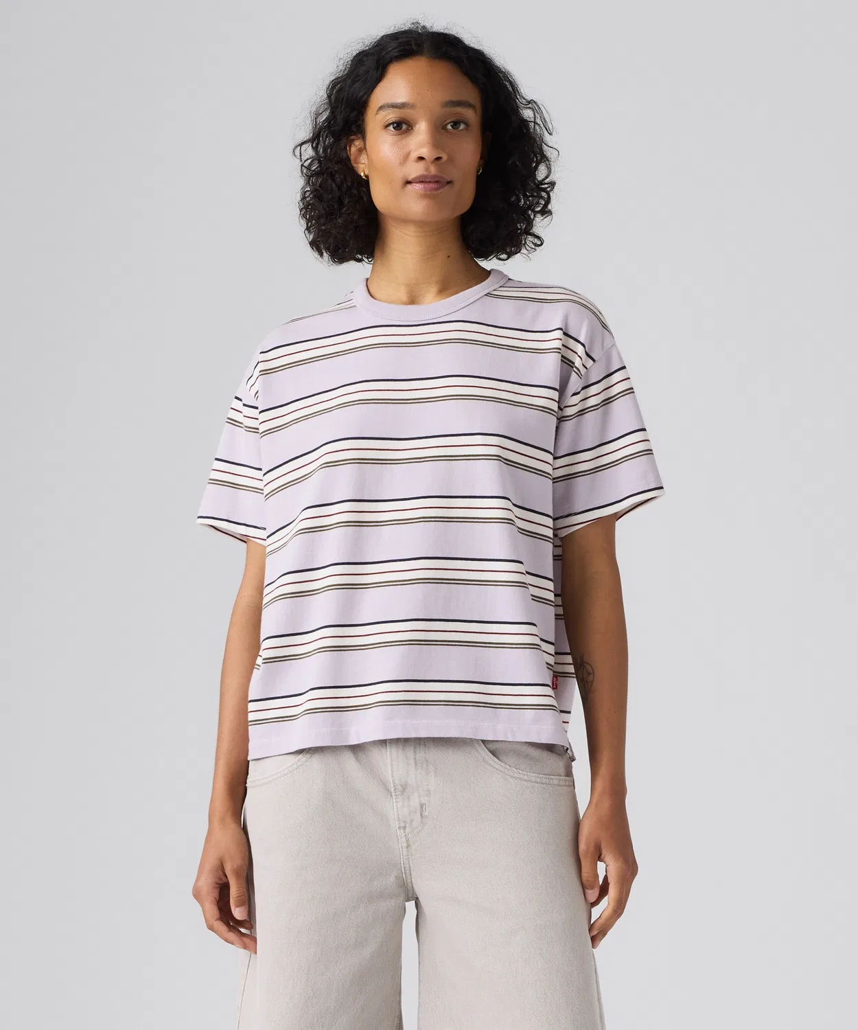 Женская футболка с коротким рукавом, однотонная Levi's, Purple — фото 2
