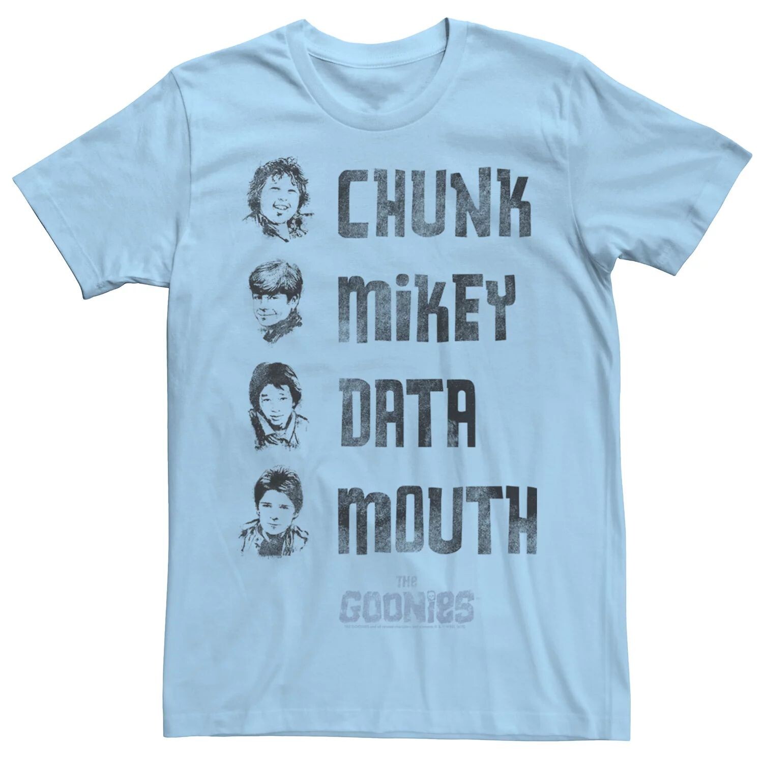 

Мужская футболка The Goonies Chunk Mikey Data Mouth Name Stack Licensed Character