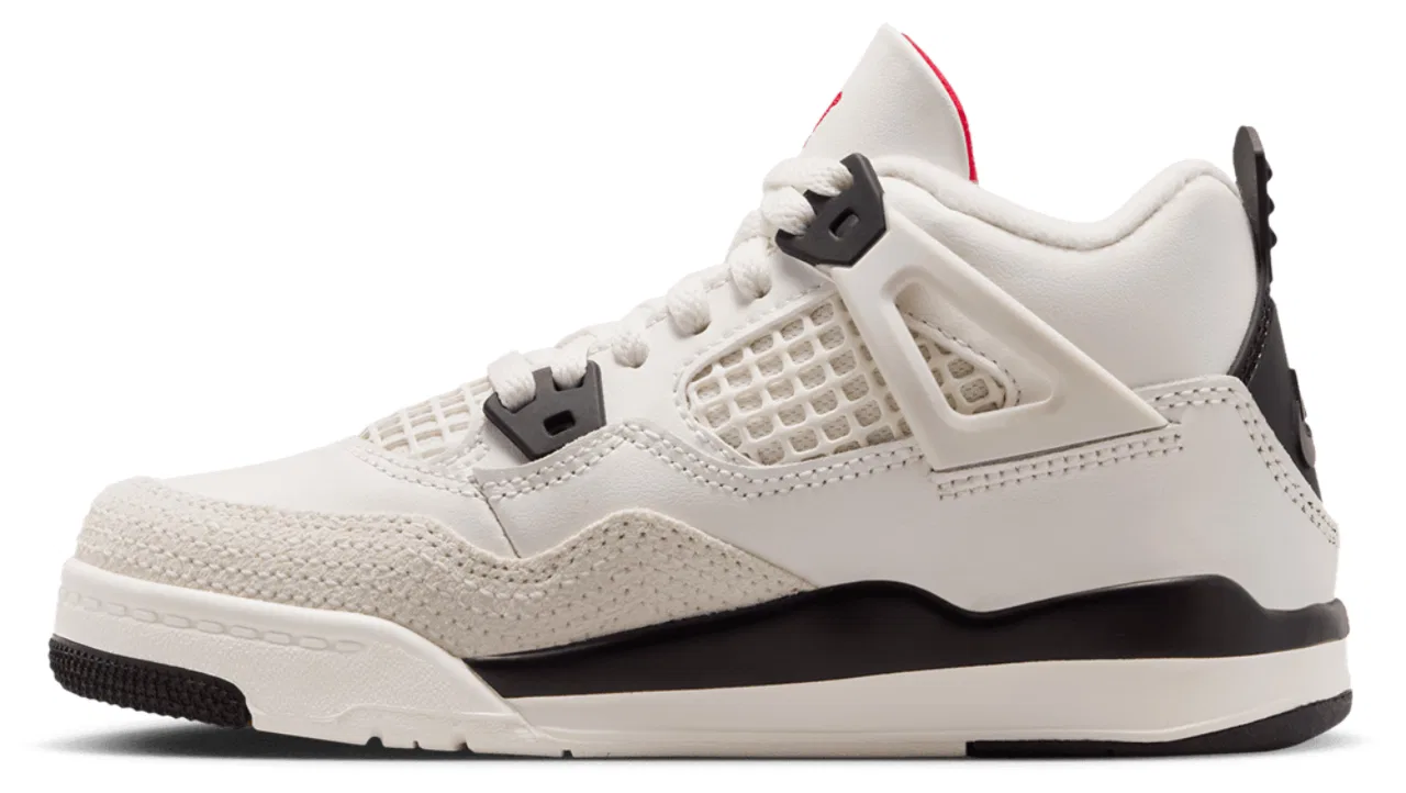 Кроссовки для мальчиков Performance Basketball Jordan Retro 4, цвет Red/White/Black — фото 2