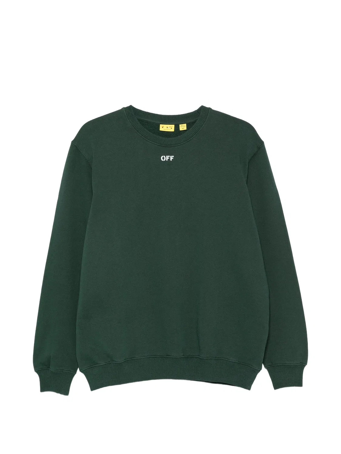 Свитшот Arrows из хлопка OFF-WHITE, зеленый