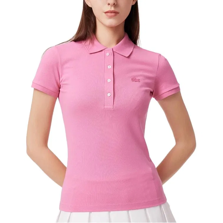 Женское поло Lacoste с логотипом, Rose Red