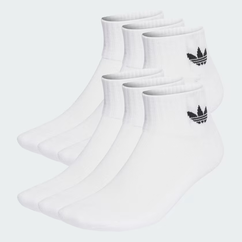 

Носки Adidas Originals Mid Ankle Socks 6 Pairs, белый