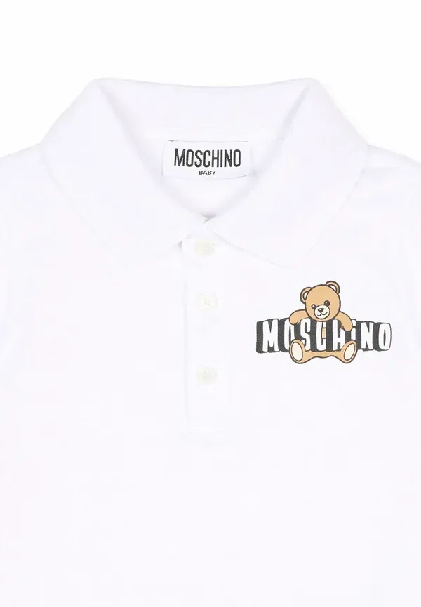 Детская рубашка поло Moschino, белый — фото 3