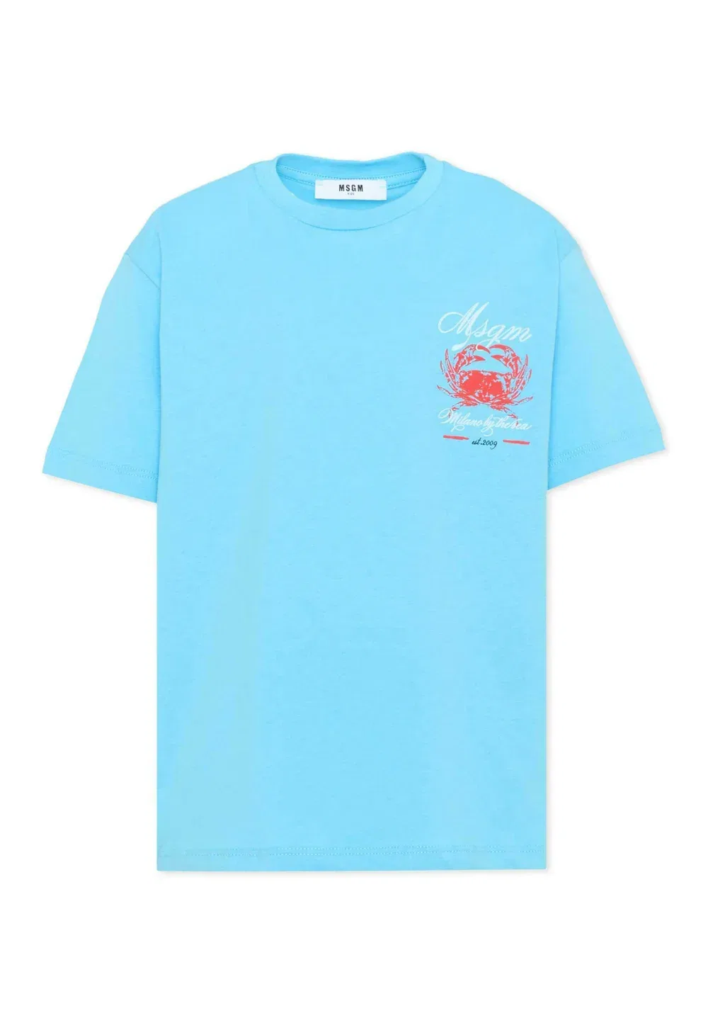 Футболка - футболка с принтом Msgm, Light Blue