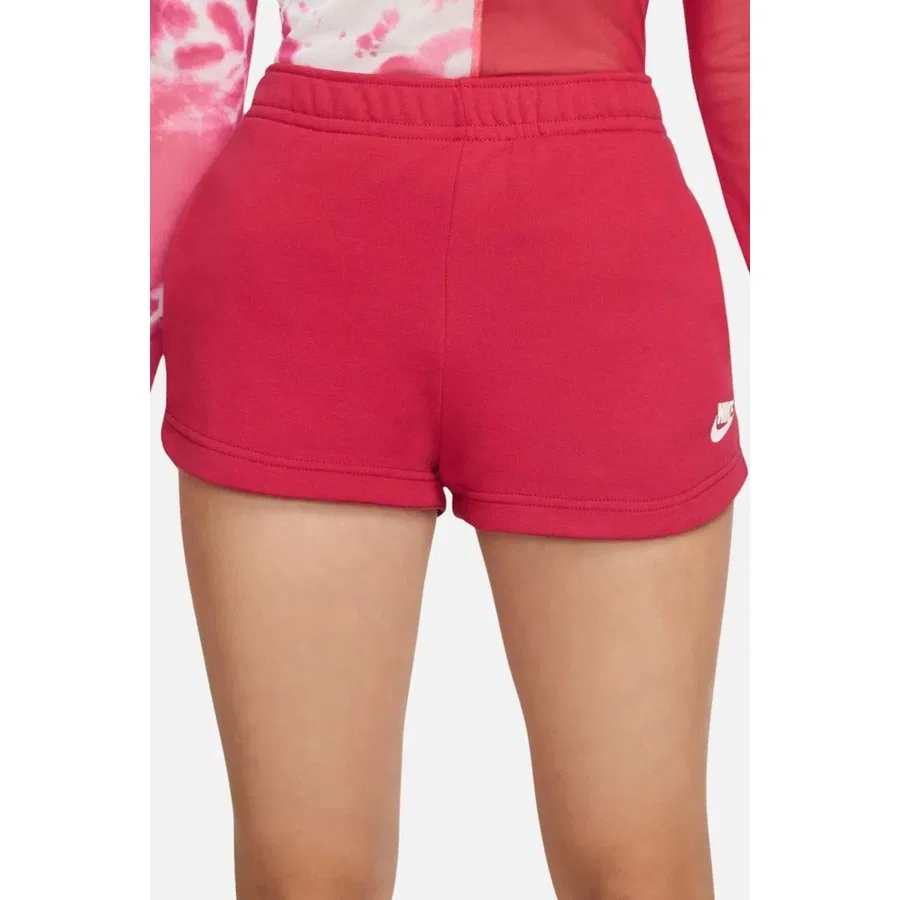 Женские спортивные шорты Nike Sportswear Essential Fleece, Красный — фото 3
