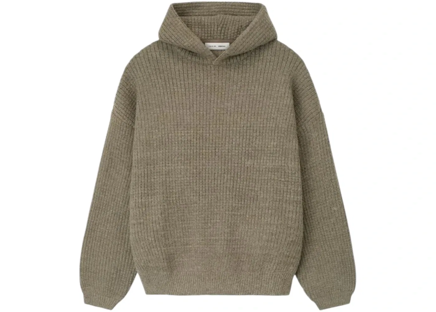 Мужской худи с вафельным узором Fear of God Essentials Heavy Waffle 90's Hoodie, Homestead Heather