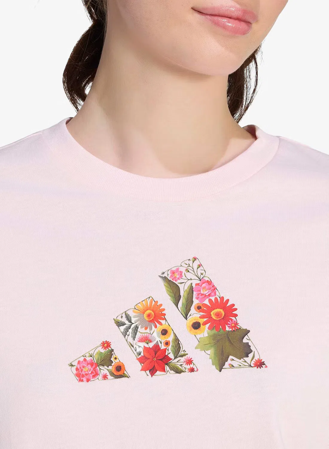 Футболка с принтом Floral Adidas, разноцветный — фото 4