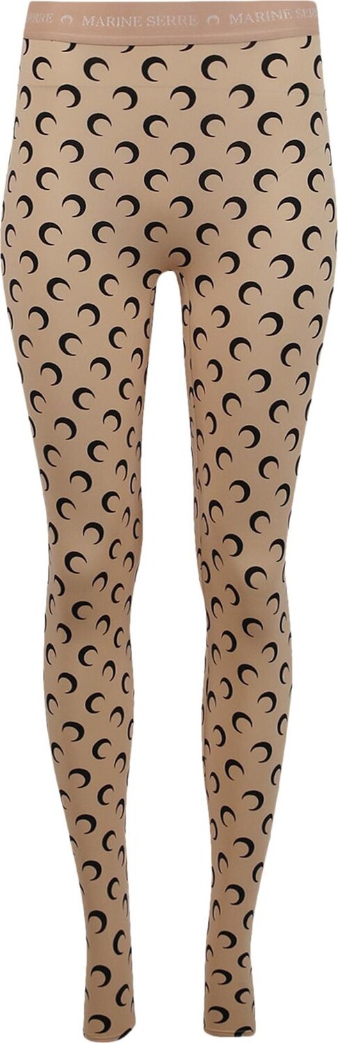 

Леггинсы Marine Serre Fuseaux Moon Leggings 'All Over Moon Tan', загар