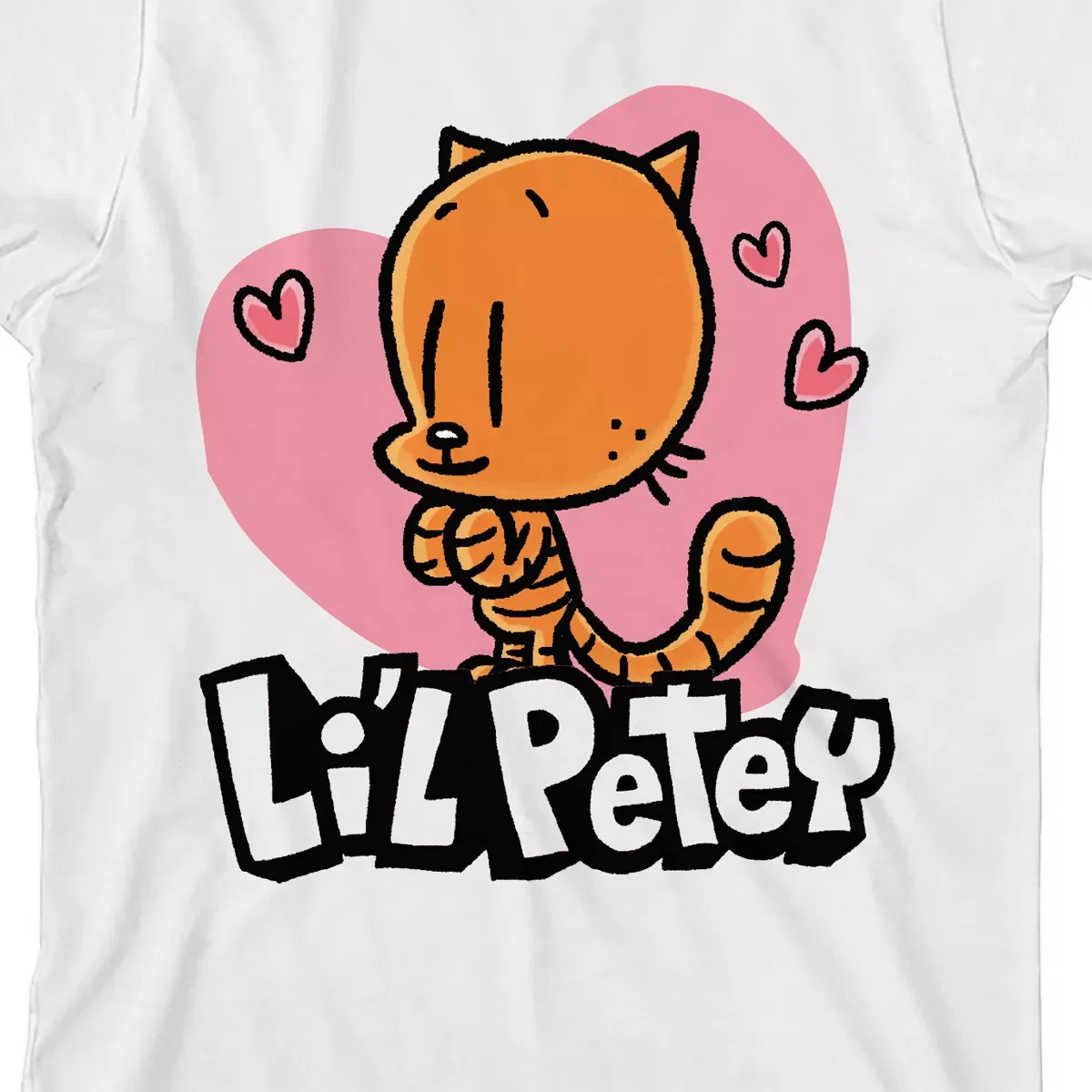 Детская футболка с принтом Li'l Petey Character Heart Dog Man, White — фото 2
