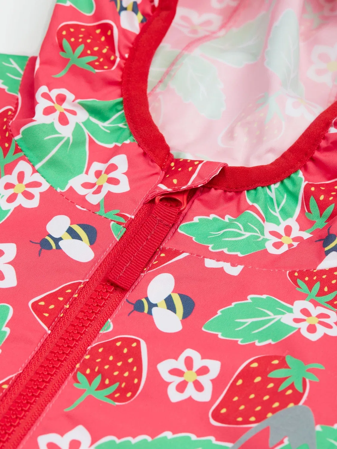 Куртка водонепроницаемая с динозаврами Frugi, розовый — фото 4