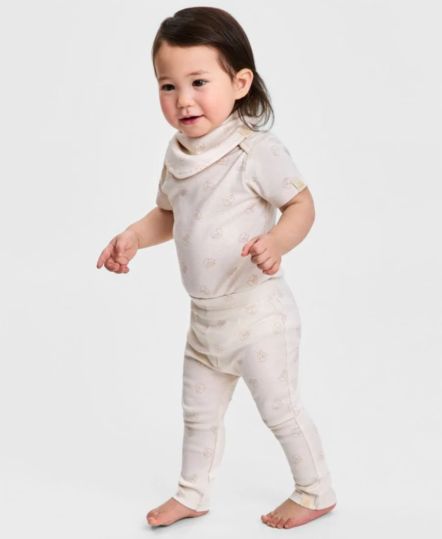 Комплект из 3 боди с коротким рукавом и слюнявчиком, Everyday Baby Essentials First Impressions, Yellow Light — фото 2