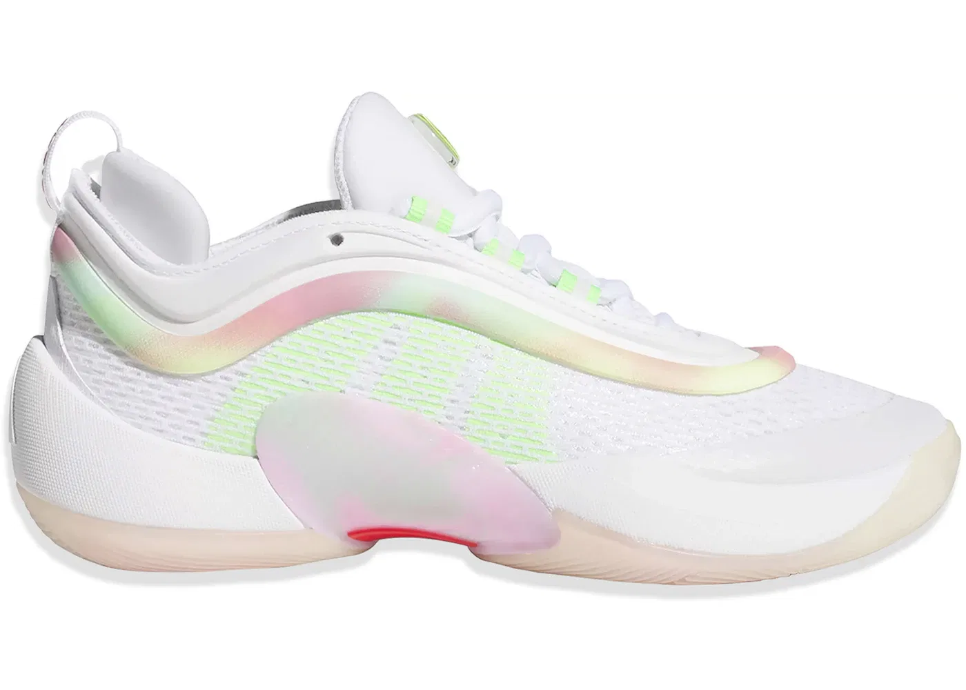 Детские кроссовки для мальчиков с принтом Adidas D.O.N. Issue #6 Adidas, Cloud White/Solar Green/Cloud White