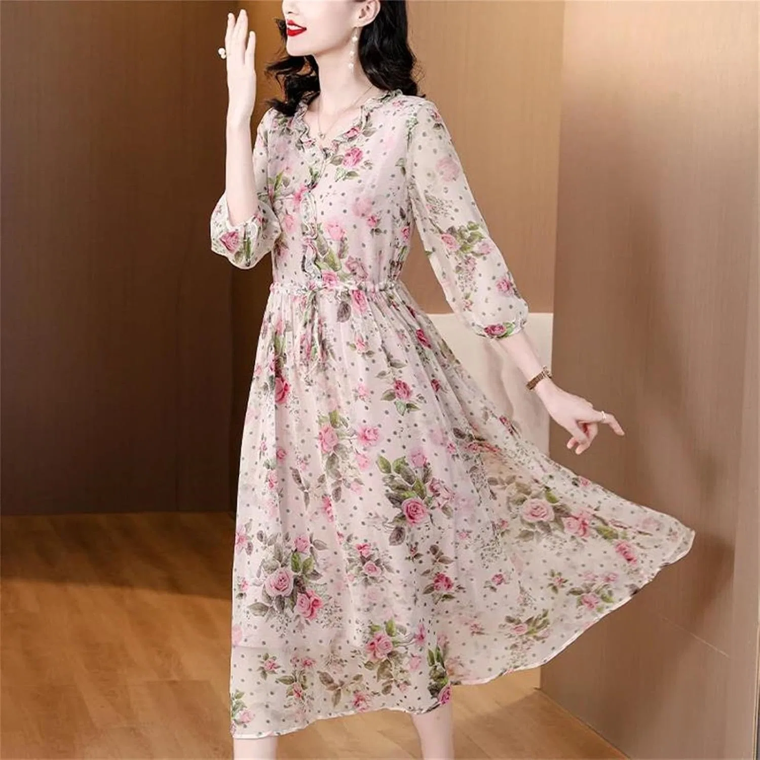 Женское пляжное платье с цветочным принтом Floral Silk, Pnnrk — фото 4