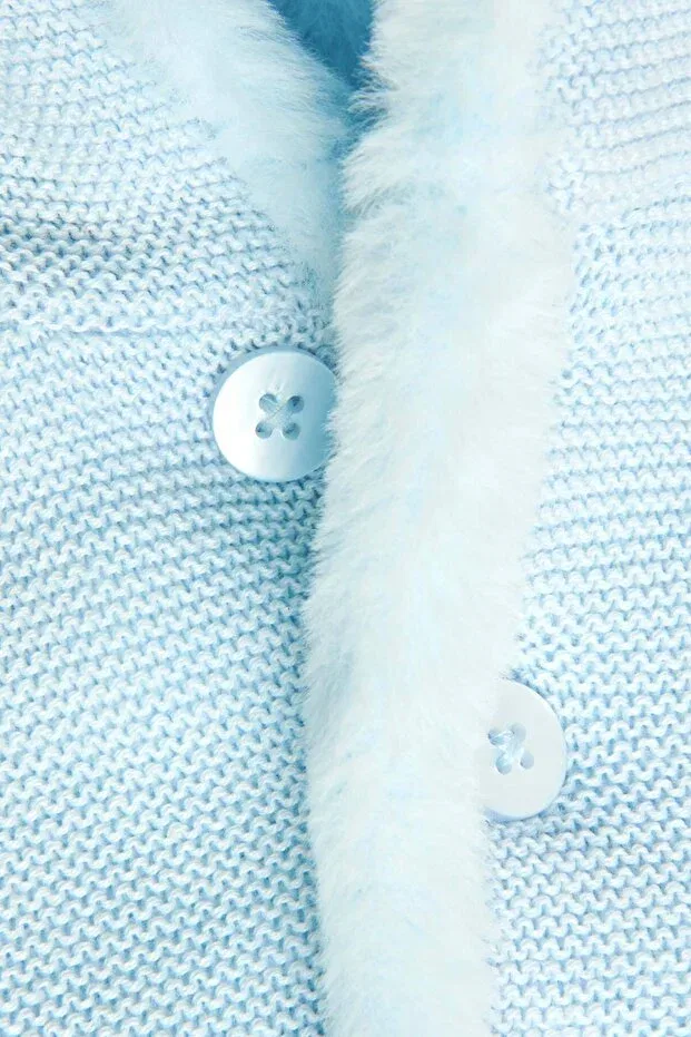 Детская куртка для девочек с капюшоном Boboli, Light Blue — фото 3
