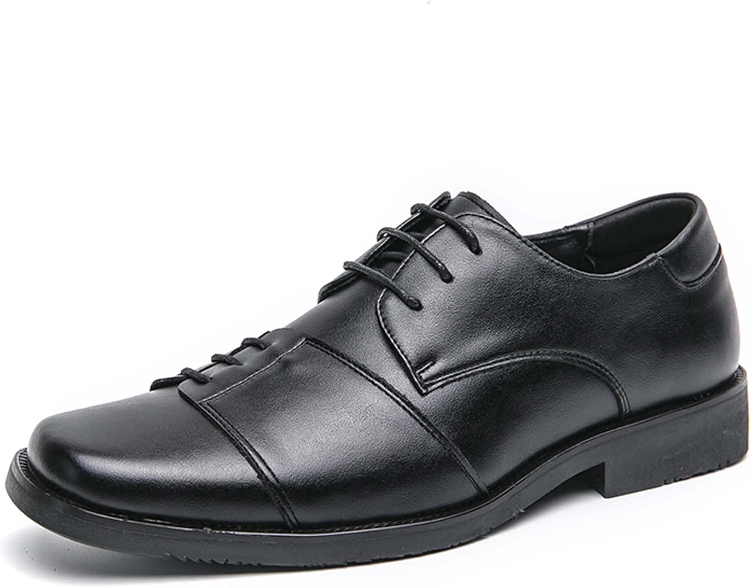 

Мужские винтажные офисные туфли Oxfords, классические кожаные с шнуровкой, для костюмов, униформы, свадеб, вечеринок, дерби Generic, черный