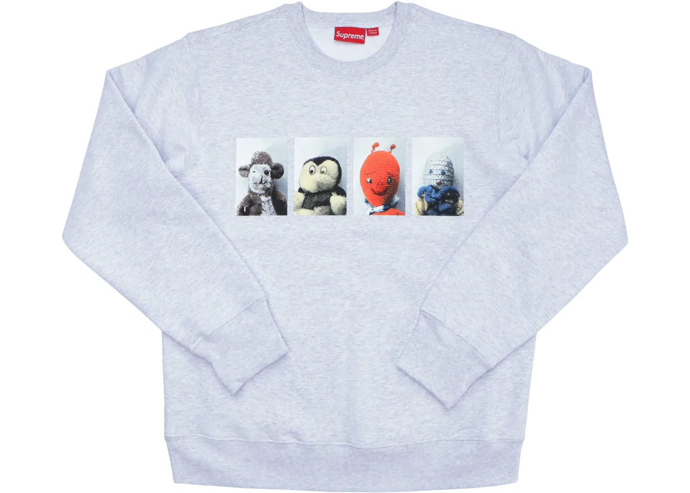 Детский свитшот с принтом Supreme Mike Kelley AhhYouth! Crewneck Sweatshirt, Ash Grey