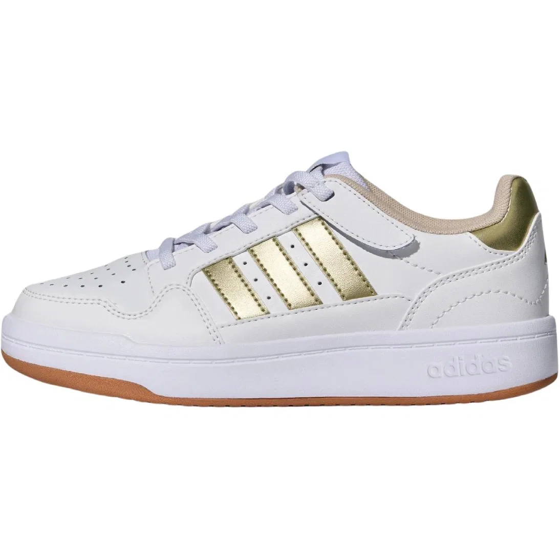 Детские кроссовки для скейтбординга с принтом COMFICOURT Adidas, White/Gold/Linen Crystal Brown