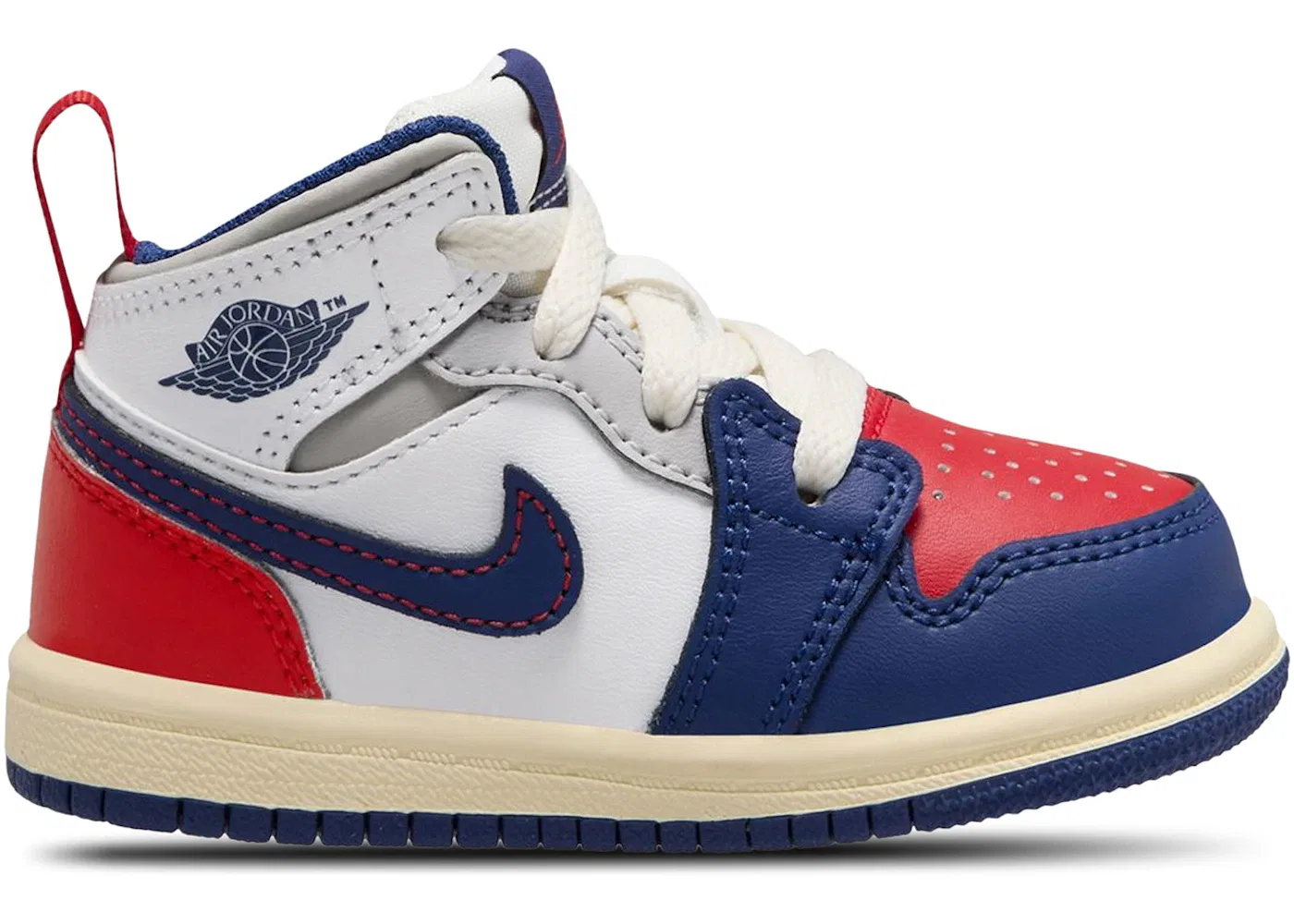 Детские кроссовки Lifestyle Jordan 1 Mid Rare Air Jordan, White/University Red/Neutral Grey/Deep Royal Blue