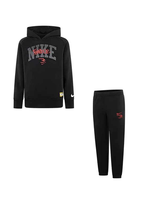 Комплект из худи и брюк с принтом Fired up set Nike Sportswear Black, черный