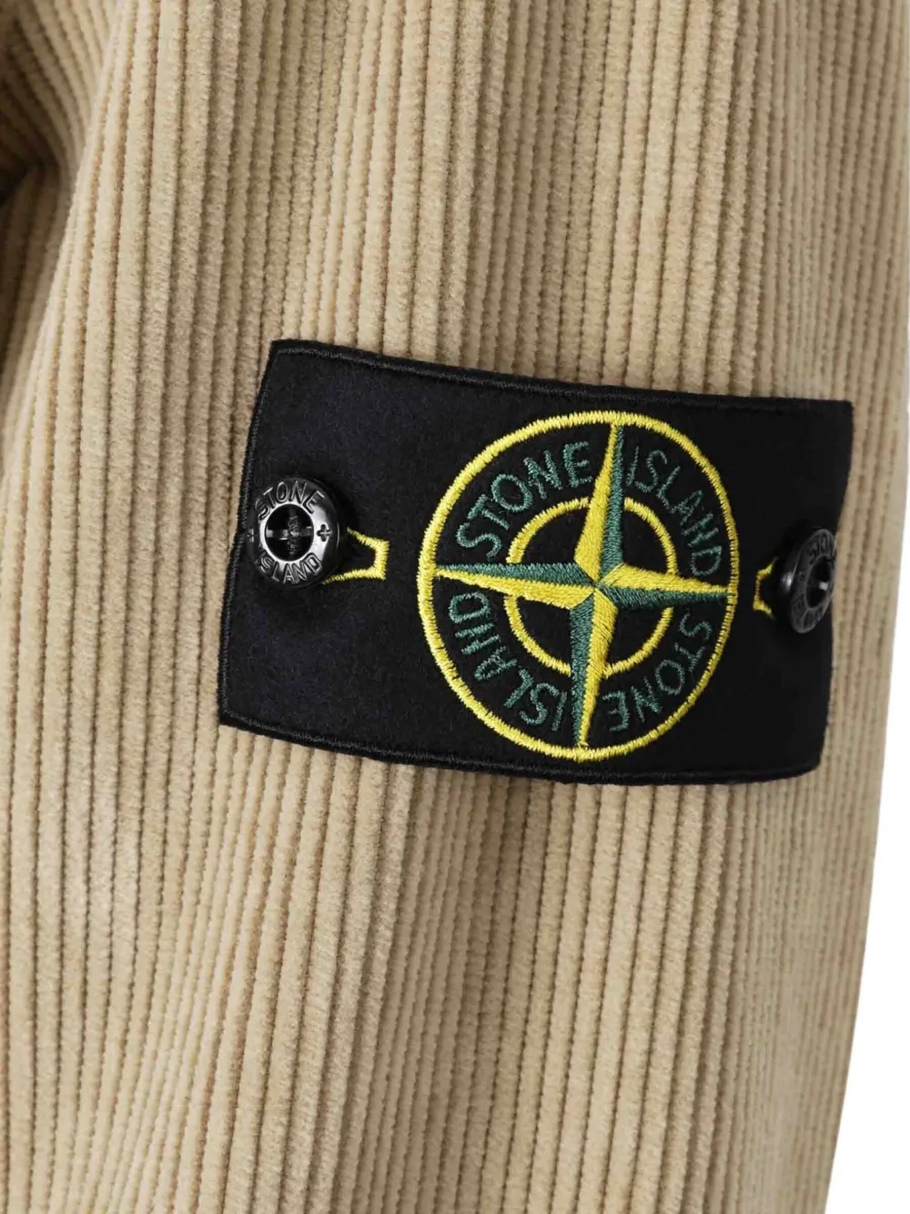 Вельветовая рубашка с накладными карманами Stone Island, коричневый — фото 4