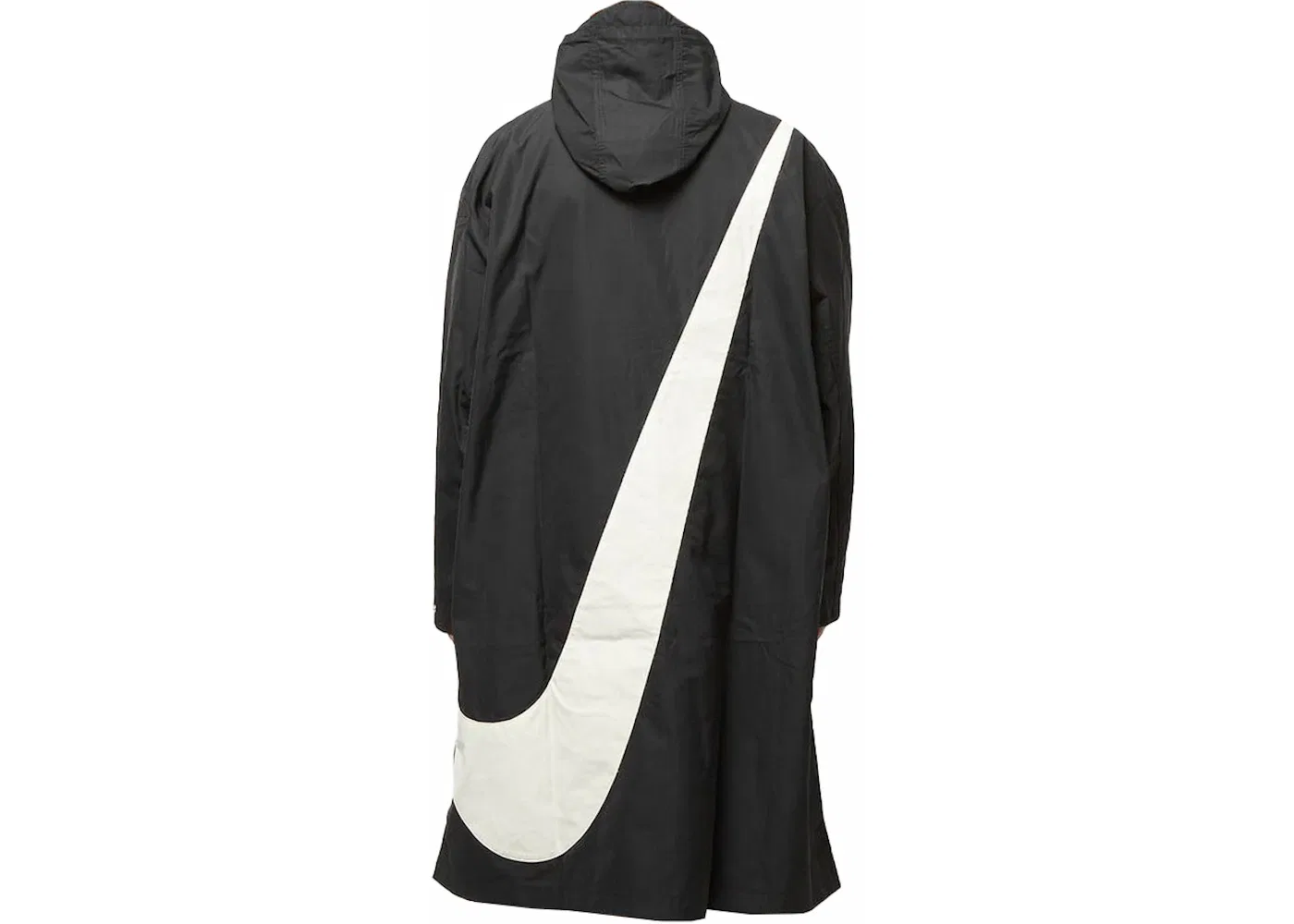 Мужская куртка-парка с принтом Nike Swoosh Woven Parka Oversized Jacket Nike, Black/White — фото 2