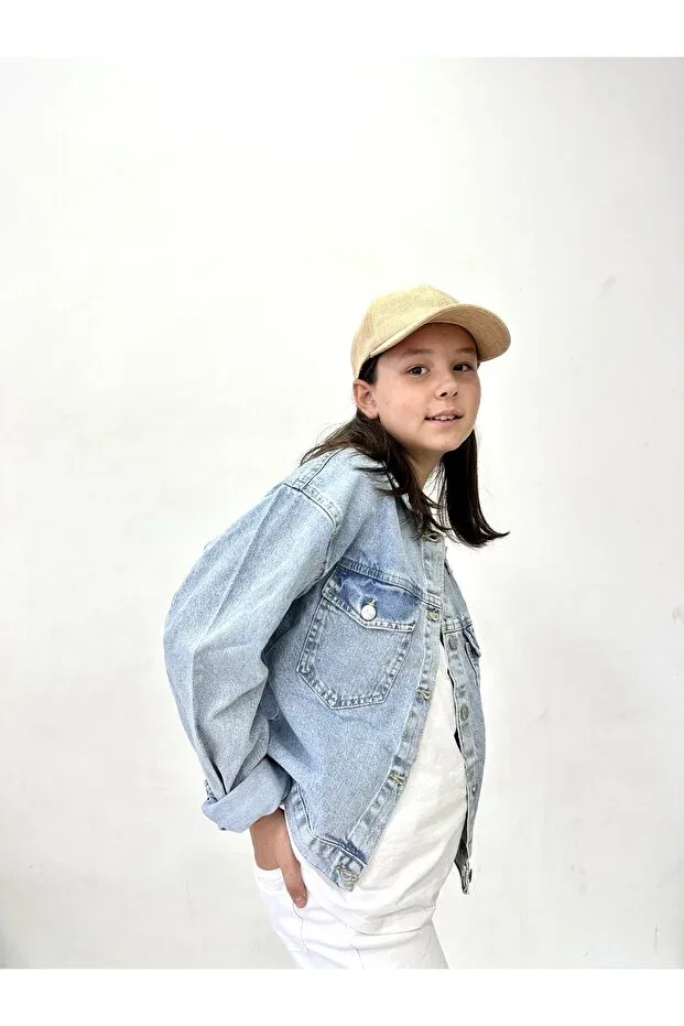 Джинсовая куртка большого размера для девочки Rois Kids — фото 3