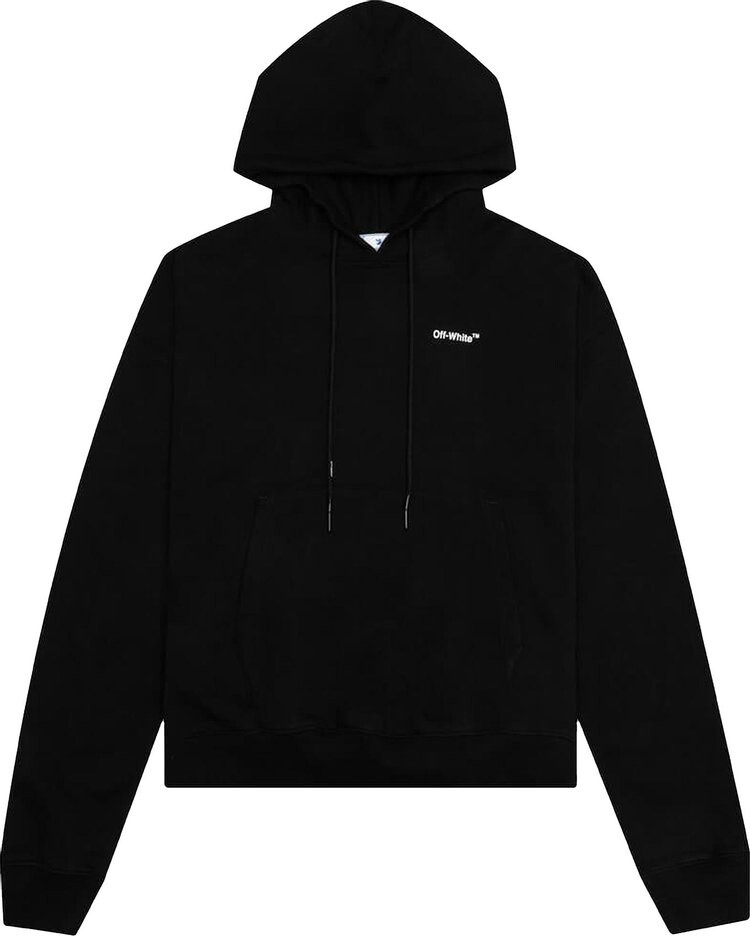 

Худи Off-White Caravag Arrow Over Hoodie 'Black/White', черный