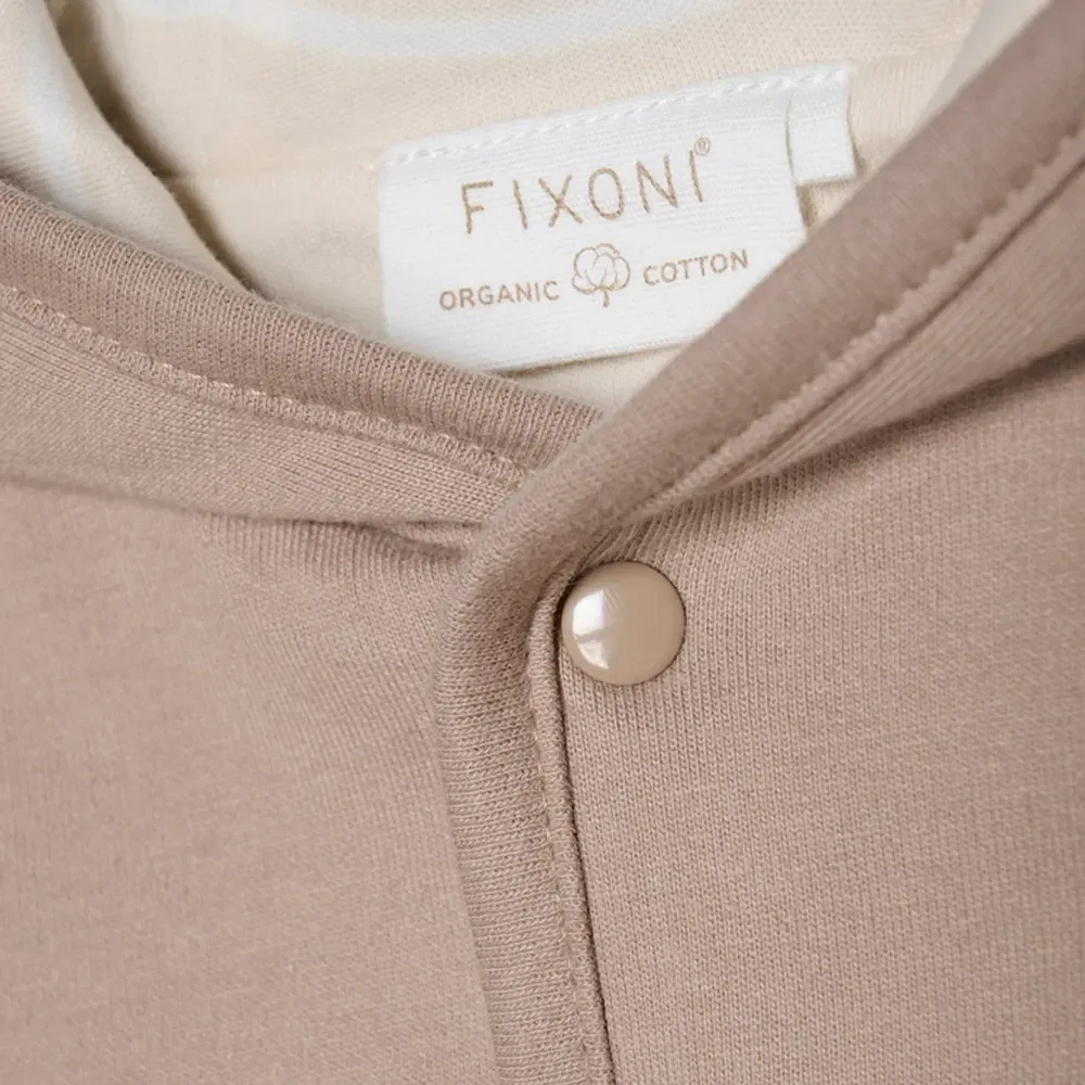 Кардиган детский вязаный Reversible Cardigan Fixoni, коричневый — фото 3